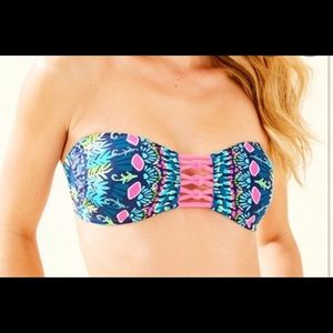 Lilly lattice swim top